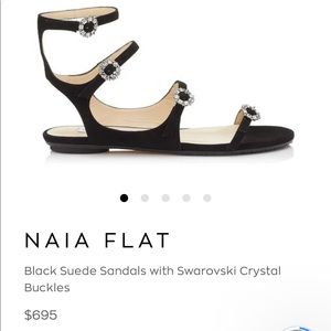 NAIA Flat Jimmy Choo with Swarovski Crystals